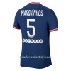 Camiseta de fútbol Paris Saint-Germain Marquinhos 5 Primera Equipación 2021/22 - Hombre